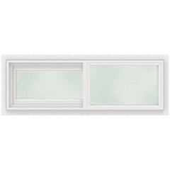 WDMA 36x12 (35.5x11.5) White Vinyl Sliding Windows With Fiberglass Mesh Screen