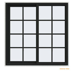 48x48 Vinyl PVC Sliding Window With Colonial Grids Grilles
