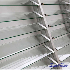 Australia standard waterproof powder coating white color glass jalousie louver window shutters on China WDMA