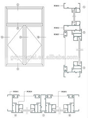 Best-selling golden oak upvc profile for window/door