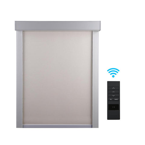 Blackout Motorized Fully Sealed Cover Roller Blinds With Side Channel Roller Blinds Window Curtains on China WDMA