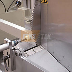 CNC double mitre saw for aluminium window fabrication on China WDMA