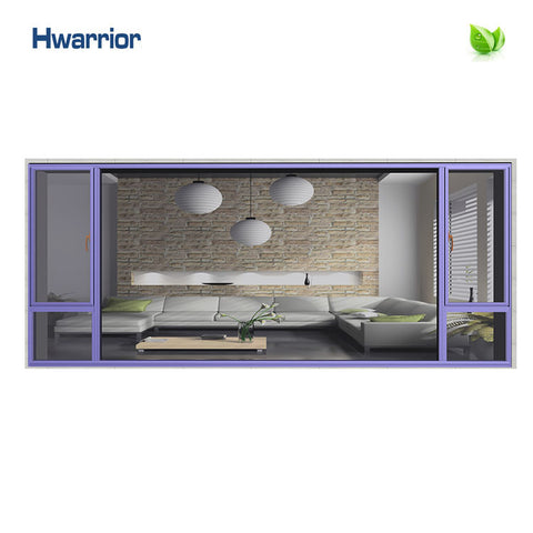 Clear Color Thermal Break Double Hung Aluminium Frame Sliding Glass Window on China WDMA