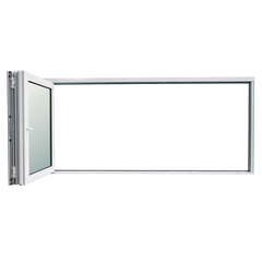 Commercial system glass aluminum bi folding accordion window on China WDMA