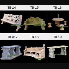 Customize Design Sculpture Stone Garden Decorative Park Hand Carve Statue Carrara White Marble Outdoor Bench on China WDMA