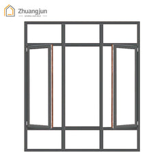 French Casement Window with Glass and Aluminium Frame on China WDMA