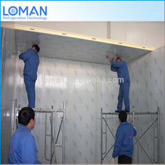 Glass door and PU panels walk in freezer cooler for Kitchen Restaurant on China WDMA