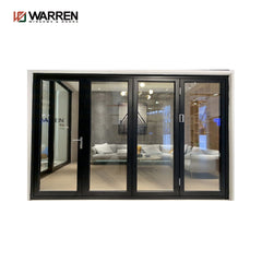 80 Aluminum alloy patio glass folding door color customized with entry door with oval window