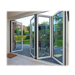 WDMA Window aluminum soundproof door industrial outdoor garage folding door transparent