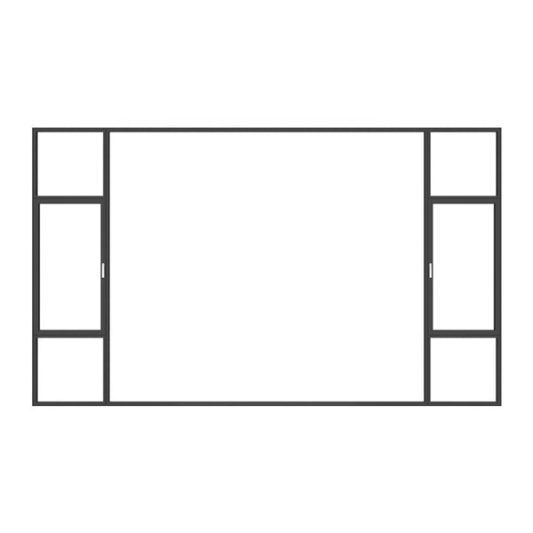 Aluminum Slim-line window system minimized borders for a maximized view double tempered casement glass windows
