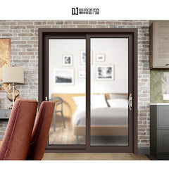 Kitchen 2 Panel D100B folding glass exterior commercial double fire rated residential aluminum sliding door on China WDMA