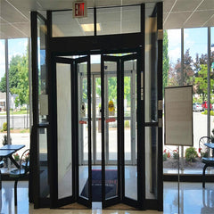 Horizontal Balcony Glass Accordion Aluminum Bi Folding Door on China WDMA
