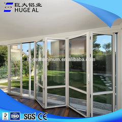 Interior bifold door glass folding door tempered glass sliding door for living room on China WDMA