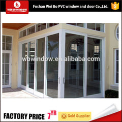 Large size french style sliding door upvc profile tempered glass door on China WDMA