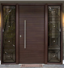 Main entrance stainless steel door with sidelites on China WDMA