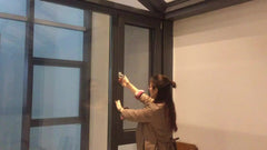 Sound proof aluminium casement windows design with inbuilt blinds on China WDMA