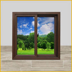 Powder coating brown / wood color aluminum windows lift sliding windows with German hardware on China WDMA