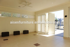 Reinforced patio door BI-Folding wooden door plantation shutters on China WDMA