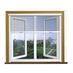 Security aluminum double panel swing glass corner window selling louvre window on China WDMA