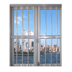 Security aluminum double panel swing glass corner window selling louvre window on China WDMA