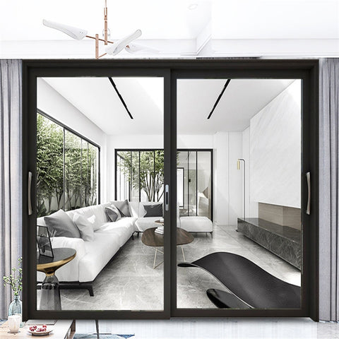 Outdoor Sliding Doors 15 Lead Days   Solid Wood Exterior Double Glazed Sliding Doors With Wheels Kinlong Hardware Sliding Doors