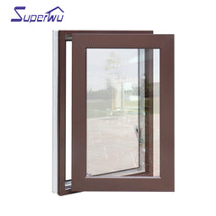 USA standard modern design double color thermal break aluminum glass french window on China WDMA