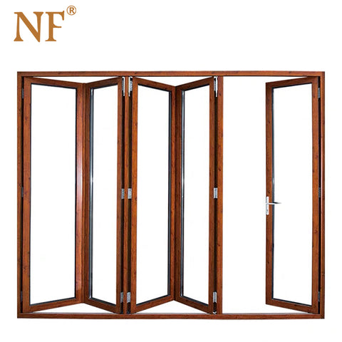 Used storm hurricane proof impact glass exterior folding bifolding doors on China WDMA