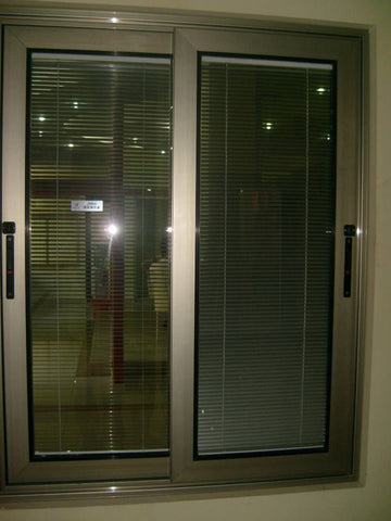 aluminum frame is champagne color windows sliding glass window on China WDMA