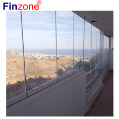 exterior seperately open accordion frameless folding glass sliding door with aluminum profile on China WDMA