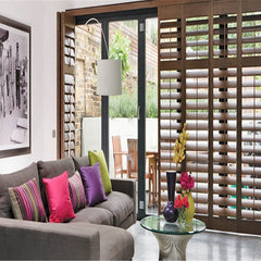 wall decorative accordion shutter windows bi fold plantation shutter doors on China WDMA
