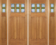 WDMA 100x84 Door (8ft4in by 7ft) Exterior Mahogany Randall Double Door/2side w/ MO Glass 1