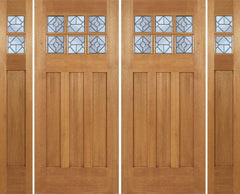 WDMA 100x84 Door (8ft4in by 7ft) Exterior Mahogany Randall Double Door/2side w/ H Glass 1