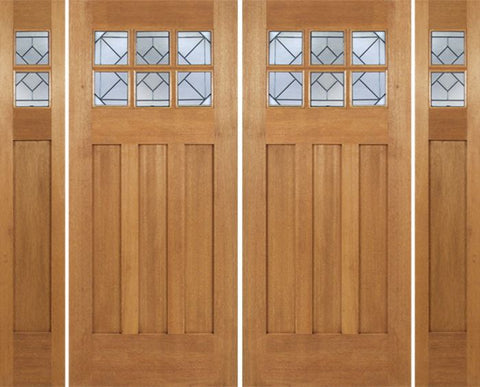 WDMA 100x84 Door (8ft4in by 7ft) Exterior Mahogany Randall Double Door/2side w/ Q Glass 1