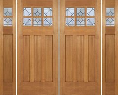 WDMA 100x84 Door (8ft4in by 7ft) Exterior Mahogany Randall Double Door/2side w/ Q Glass 1