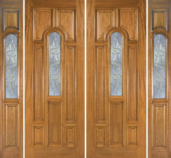 WDMA 100x96 Door (8ft4in by 8ft) Exterior Mahogany Talbot Double Door/2side w/ OL Glass 1