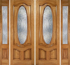 WDMA 100x96 Door (8ft4in by 8ft) Exterior Mahogany La Jolla Double Door/2side w/ CO Glass - 8ft Tall 1