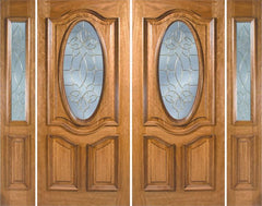 WDMA 108x80 Door (9ft by 6ft8in) Exterior Mahogany La Jolla Double Door/2side w/ OC Glass 1