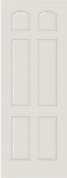 WDMA 12x80 Door (1ft by 6ft8in) Interior Bifold Smooth 6030 MDF 6 Panel Arch Panel Single Door 1