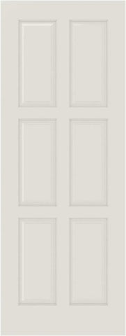WDMA 12x80 Door (1ft by 6ft8in) Interior Swing Smooth 6110 MDF 6 Panel Single Door 1