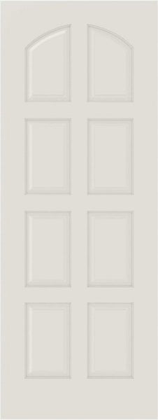 WDMA 12x80 Door (1ft by 6ft8in) Interior Bifold Smooth 8020 MDF 8 Panel Arch Panel Single Door 1