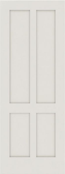 WDMA 12x80 Door (1ft by 6ft8in) Interior Barn Smooth 4010 MDF 4 Panel Shaker Single Door 1
