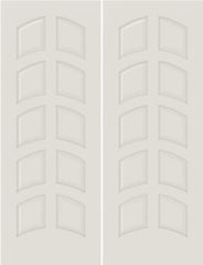 WDMA 20x80 Door (1ft8in by 6ft8in) Interior Swing Smooth 8010-GATOR MDF 10 Panel Arch Panel Double Door 1