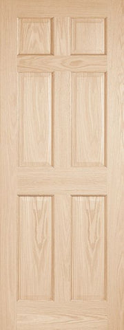 WDMA 24x80 Door (2ft by 6ft8in) Interior Swing Paint grade 2060 Wood 6 Panel Transitional Ovolo Single Door 1