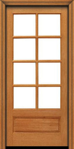 WDMA 24x80 Door (2ft by 6ft8in) French Mahogany 80in 8 lite 1 Panel Single Door IG Glass 1