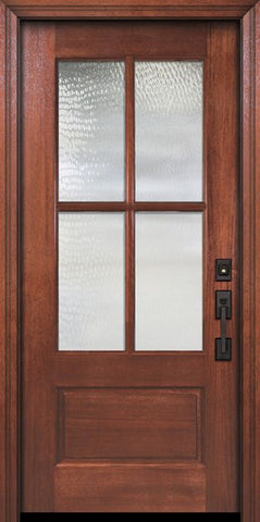 WDMA 32x80 Door (2ft8in by 6ft8in) Exterior Mahogany 80in 2/3 Lite 4 Lite SDL DoorCraft Door 2
