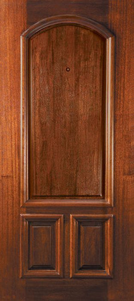 WDMA 32x80 Door (2ft8in by 6ft8in) Exterior Mahogany 80in Arch 3 Panel Portobello Door 1