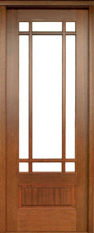 WDMA 34x78 Door (2ft10in by 6ft6in) Patio Mahogany Alexandria SDL 9 Lite Impact Single Door 1