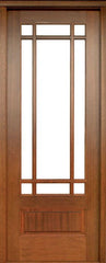 WDMA 34x78 Door (2ft10in by 6ft6in) Patio Mahogany Alexandria SDL 9 Lite Impact Single Door 1