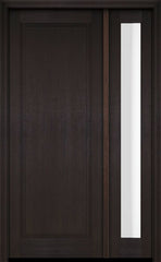 WDMA 34x78 Door (2ft10in by 6ft6in) Exterior Swing Mahogany Full Raised Panel Solid Single Entry Door Sidelight 2