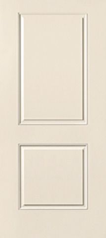 WDMA 34x80 Door (2ft10in by 6ft8in) Exterior Smooth 2 Panel Square Top Star Single Door 1